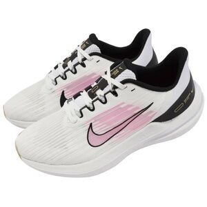Nike Air Winflo 9 Women's White and Pink Athletic Shoes